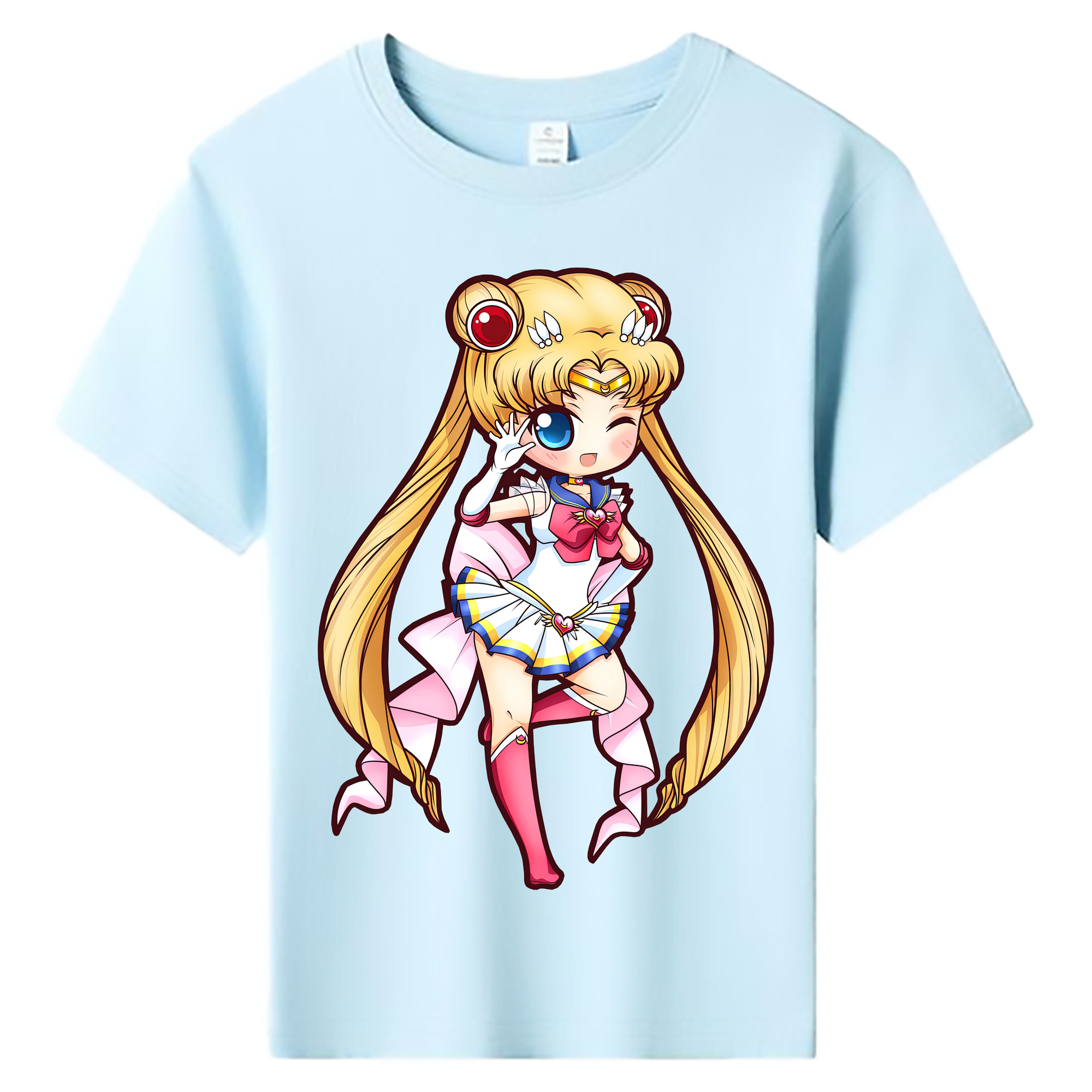 （画像用） 美少女戦士セーラームーン 月野 うさぎ つきの うさぎ Sailor Moon Tsukino Usagi 綿100％キッズTシャツ（フロントプリント）